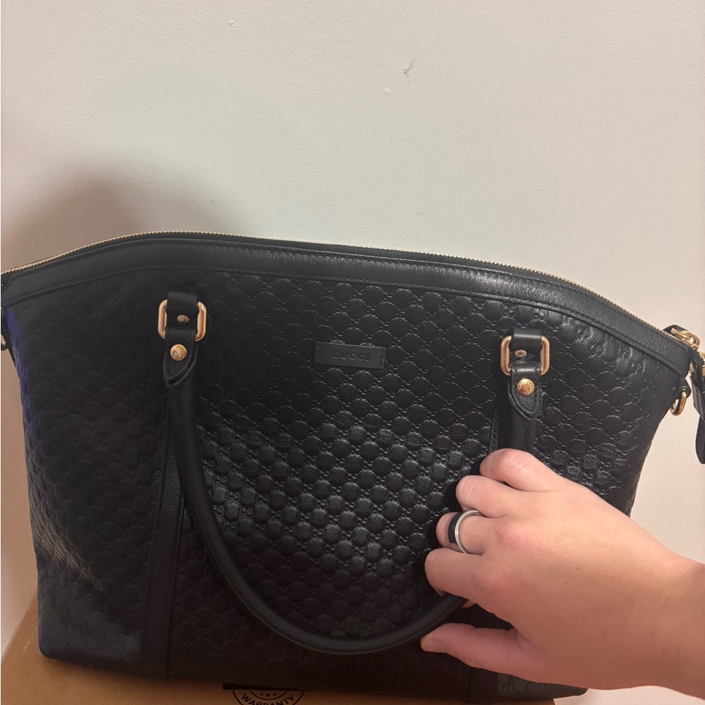 Gucci Black Microguccissima Dome Satchel – Excellent Condition - Picture 11 of 11